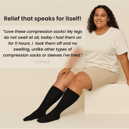 moova™ Wide Compression Socks For Pain Relief (Stripes) - Moova.