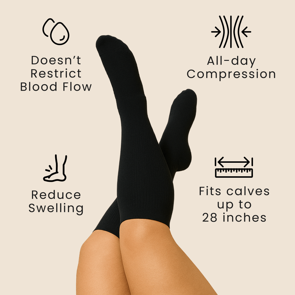 moova™ Wide Compression Socks For Pain Relief (Stripes) - Moova.